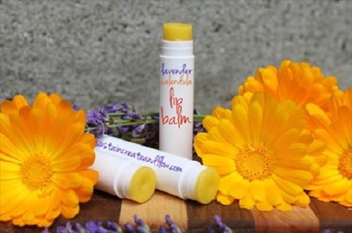 Homemade Lavender-Calendula Lip Balm